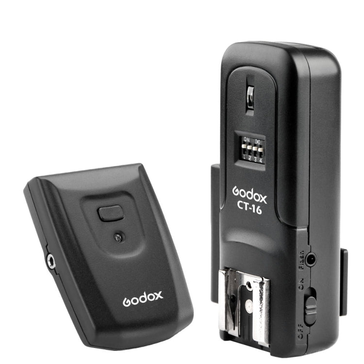 Godox CT-16 Flash Trigger Transmitter + Receiver Set (Black) - free shipping - PMC Jewellery - Order now!