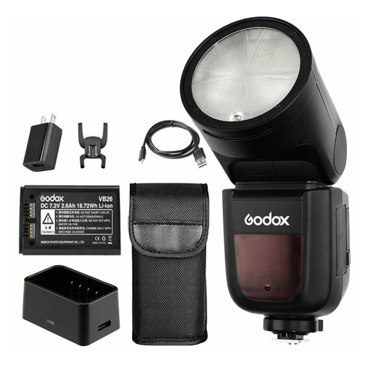 Godox V1N Round Head TTL Flash Speedlite for Nikon (Black) - free shipping - PMC Jewellery - Order now!