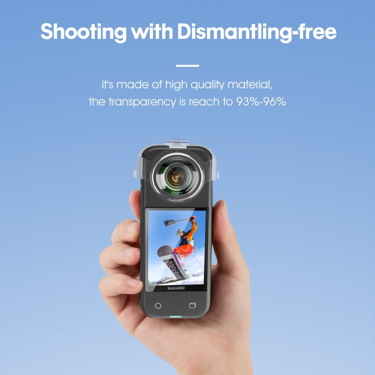 For Insta360 X3 STARTRC No Disassembly Transparent Lens Protection Cover(Transparent) - free shipping - PMC Jewellery - Order now!