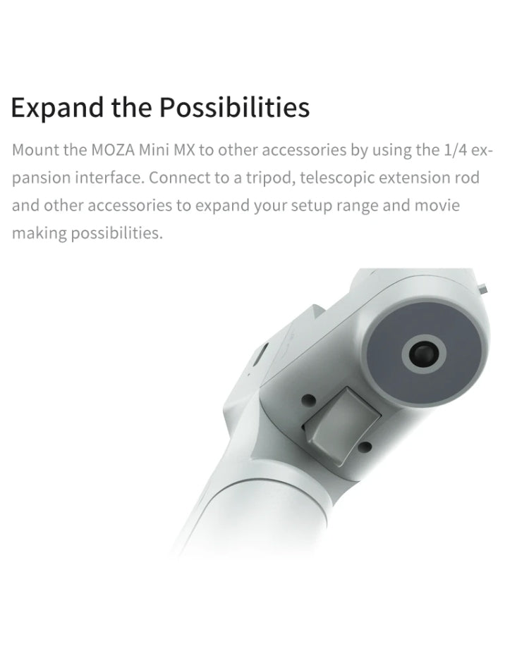 MOZA Mini MX 3 Axis Foldable Handheld Gimbal Stabilizer for Action Camera and Smart Phone(Grey) - free shipping - PMC Jewellery - Order now!