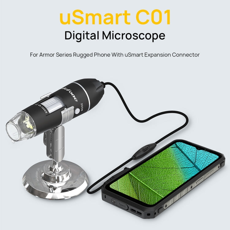 Ulefone uSmart C01 Wired Digital Microscope for Ulefone Armor 18 Series / 9 / 9E & Power Armor 16 Series / 13 / Armor Pad(Black) - free shipping - PMC Jewellery - Order now!