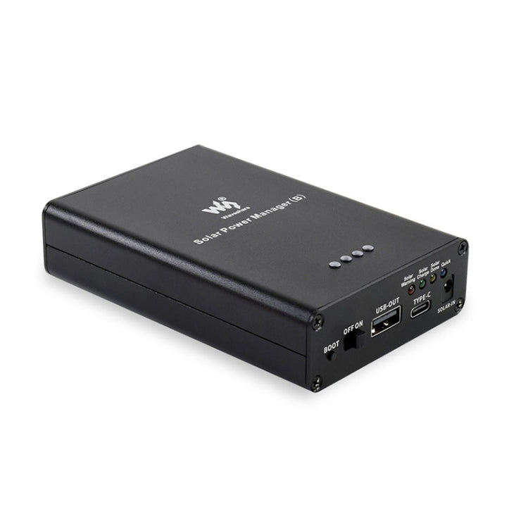 Waveshare Solar Power Manager, Embedded 10000mAh Li-Po Battery, Support 6V~24V Solar Panels (Black) - free shipping - PMC Jewellery - Order now!