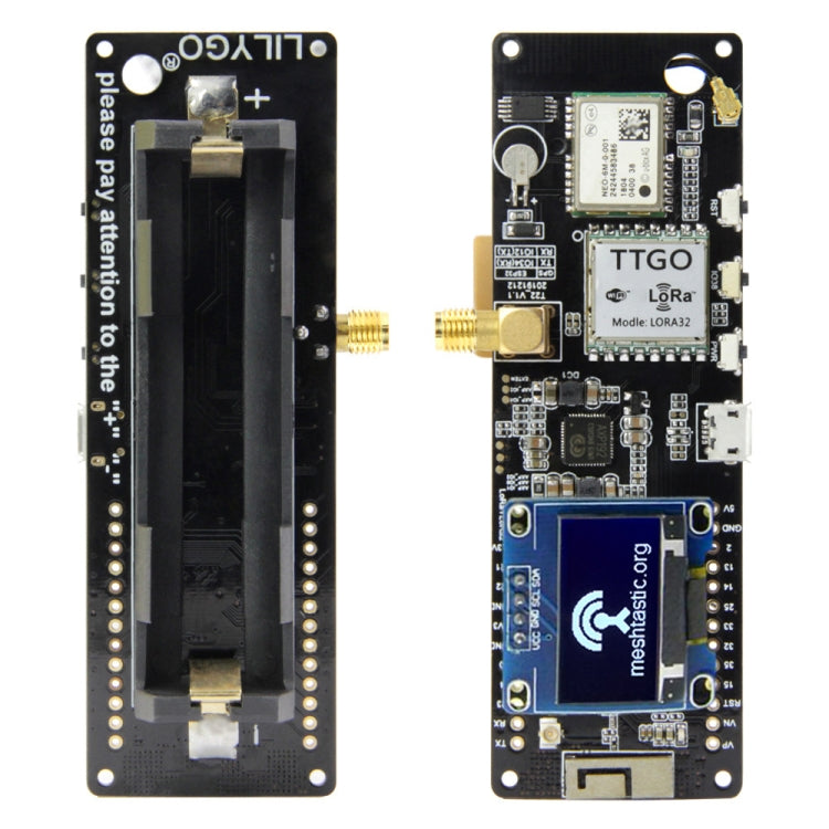 TTGO Meshtastic T-Beam V1.1 ESP32 923MHz OLED WiFi Bluetooth GPS NEO-6M SMA 18650 Battery Holder - free shipping - PMC Jewellery - Order now!