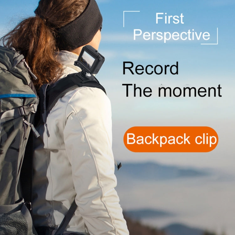 RUIGPRO Hook and Loop Fastener Backpack Rec-Mounts Clip Clamp Mount with Screw for GoPro HERO9 Black / HERO8 Black /7 /6 /5 /5 Session /4 Session /4 /3+ /3 /2 /1, DJI Osmo Action, Xiaoyi and Other Action Cameras(Black) - by RUIGPRO | Online Shopping South Africa | PMC Jewellery