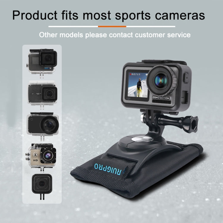 RUIGPRO Hook and Loop Fastener Backpack Rec-Mounts Clip Clamp Mount with Screw for GoPro HERO9 Black / HERO8 Black /7 /6 /5 /5 Session /4 Session /4 /3+ /3 /2 /1, DJI Osmo Action, Xiaoyi and Other Action Cameras(Black) - by RUIGPRO | Online Shopping South Africa | PMC Jewellery