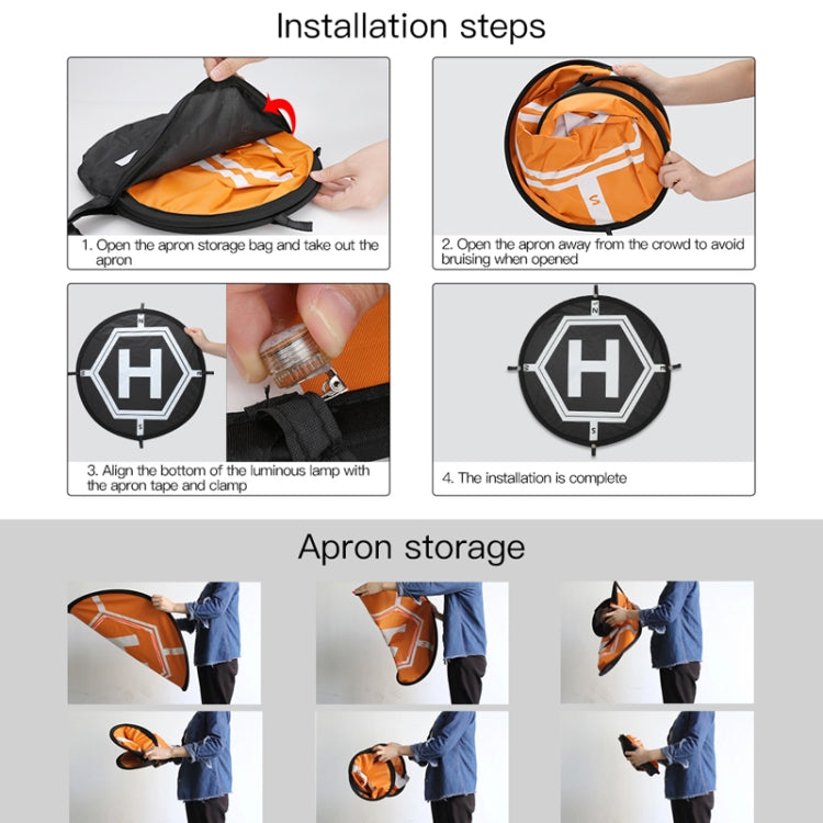 RCGEEK 55cm Round Portable Parking Apron Foldable Landing Pad for DJI Mavic Mini / Air 2S / FPV - free shipping - PMC TechLife - Order now!