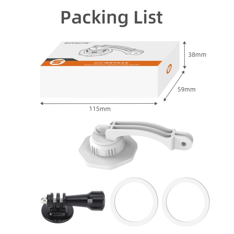For DJI OM6 / 5 / 4 / 4 SE Sunnylife ZJ561 Magsafe Adapter Phone Holder (White) - by Sunnylife | Online Shopping South Africa | PMC Jewellery | Buy Now Pay Later Mobicred