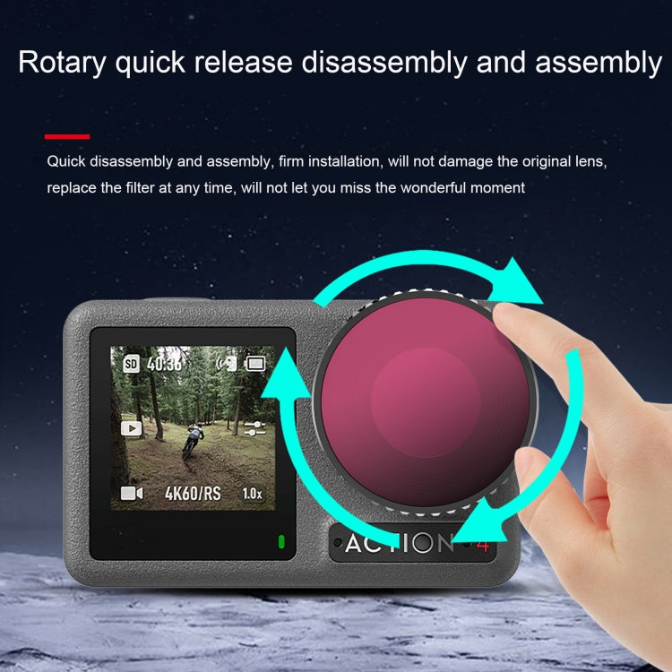 For DJI Action 4 STARTRC 4 in 1 ND8 + ND16 + ND32 + CPL Lens Filter - free shipping - PMC Jewellery - Order now!