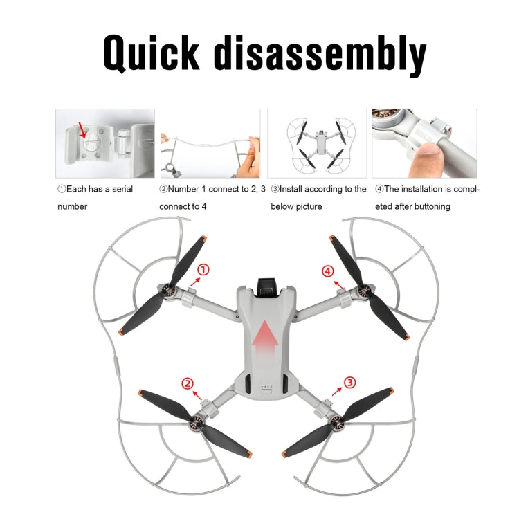For DJI Mini 4 Pro STARTRC Drone Propeller Protective Guard Anti-collision Ring (Grey) - free shipping - PMC TechLife - Order now!