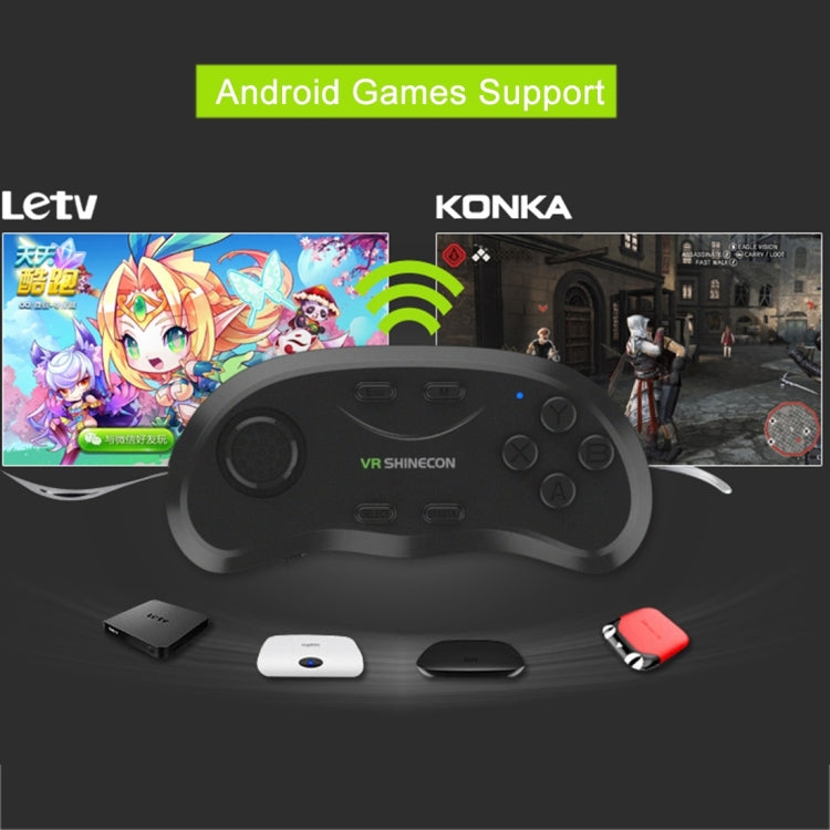 VR Shinecon 3D Movie Games Virtual Reality Glasses Bluetooth Remote Controller Gamepad(Black) - VR Accessories by PMC Jewellery | Online Shopping South Africa | PMC Jewellery | Buy Now Pay Later Mobicred