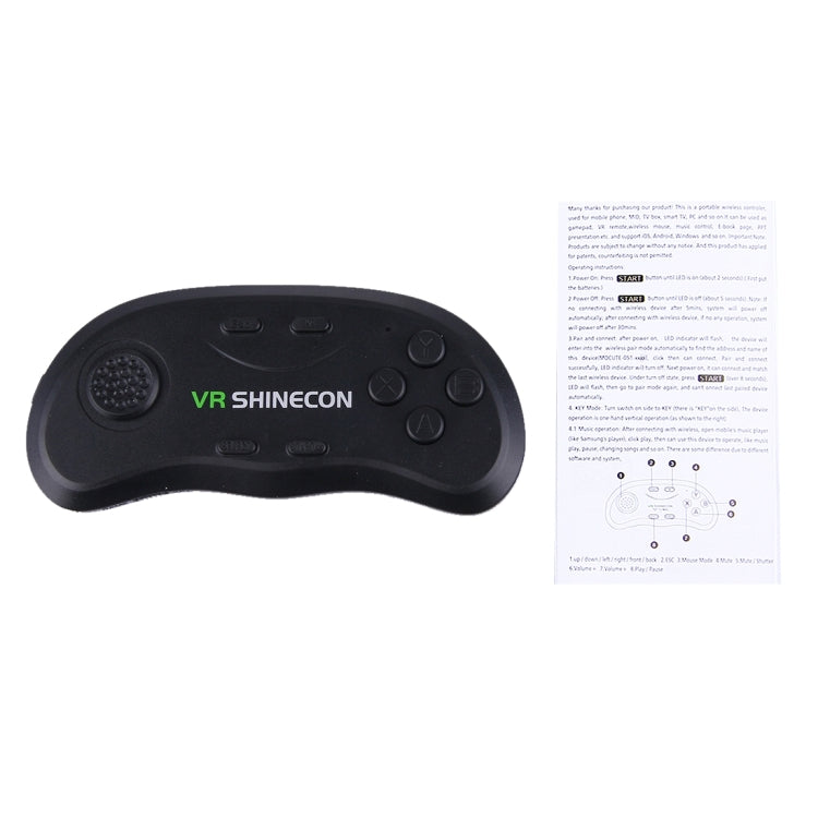 VR Shinecon 3D Movie Games Virtual Reality Glasses Bluetooth Remote Controller Gamepad(Black) - VR Accessories by PMC Jewellery | Online Shopping South Africa | PMC Jewellery | Buy Now Pay Later Mobicred