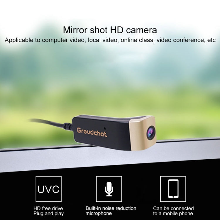 Groudchat JP1DV1 1080P HD Smart Camera Mobile Phone USB Live Camera for Glasses Legs, Built-in Sound-absorbing and Noise-reducing Microphone(Gold) - HD Camera by PMC TechLife | Online Shopping South Africa | PMC TechLife