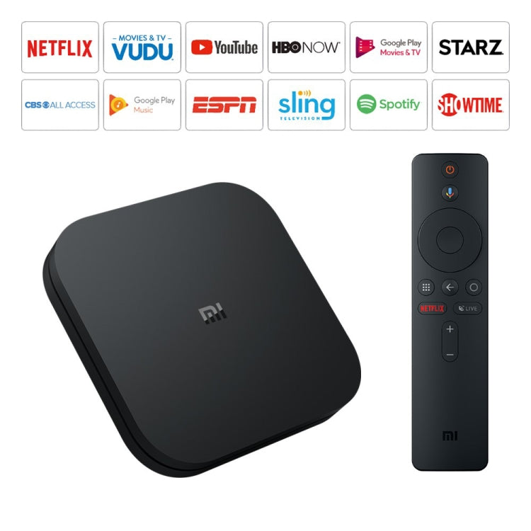 Xiaomi TV Box S 2nd Gen 4K HDR Google TV with Google Assistant Remote Streaming Media Player, Cortex-A55 Quad-core 64bit, 2GB+8GB, Google TV, EU Version(Black)
