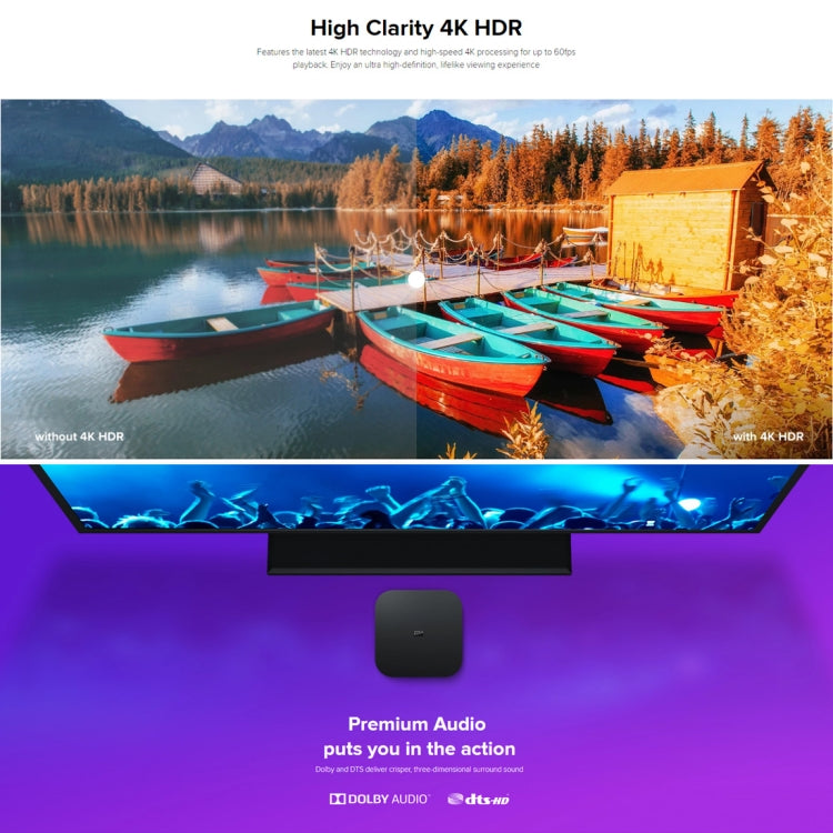 Xiaomi TV Box S 2nd Gen 4K HDR Google TV with Google Assistant Remote Streaming Media Player, Cortex-A55 Quad-core 64bit, 2GB+8GB, Google TV, EU Version(Black) - free shipping - PMC Jewellery - Order now!