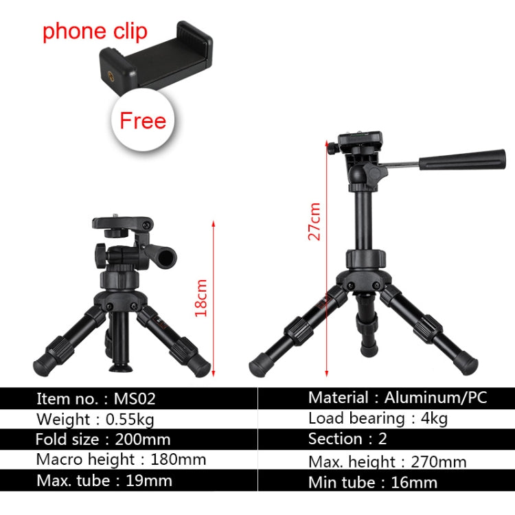 BEXIN MS02 Small Lightweight Tabletop Camera Tripod for Phone Dslr Camera - free shipping - PMC TechLife - Order now!