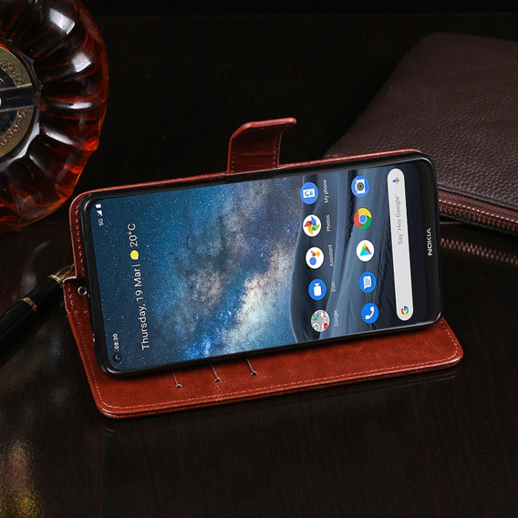 For Nokia 8.3 5G idewei Crazy Horse Texture Horizontal Flip Leather Case with Holder & Card Slots & Wallet(Yellow) - Nokia Cases by idewei | Online Shopping South Africa | PMC Jewellery | Buy Now Pay Later Mobicred
