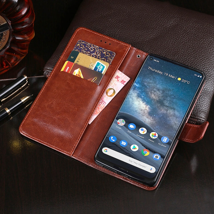 For Nokia 8.3 5G idewei Crazy Horse Texture Horizontal Flip Leather Case with Holder & Card Slots & Wallet(Yellow) - Nokia Cases by idewei | Online Shopping South Africa | PMC Jewellery | Buy Now Pay Later Mobicred