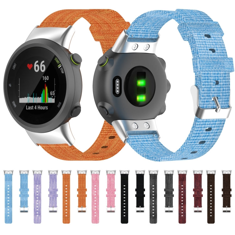 Compatible with Garmin Compatible witherunner 35 / 30 Universal Nylon Canvas Watch Band(Grey) - Watch Bands by PMC TechLife | Online Shopping South Africa | PMC TechLife | Buy Now Pay Later Mobicred