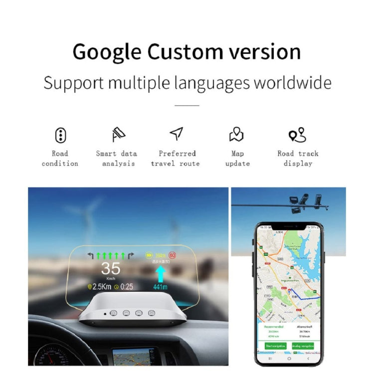 C3 OBD2 + GPS Mode Car Head-up Display HUD Overspeed / Speed / Water Temperature Too High / Voltage Too Low / Engine Failure Alarm / Fatigue Driving Reminder / Navigation Function - free shipping - PMC Jewellery - Order now!