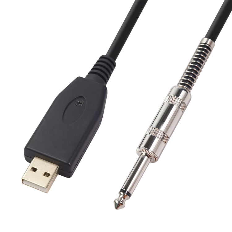US48S USB to 6.35mm Electric Guitar Recording Cable, Cable Length:2m - Microphone Audio Cable & Connector by PMC Jewellery | Online Shopping South Africa | PMC Jewellery | Buy Now Pay Later Mobicred