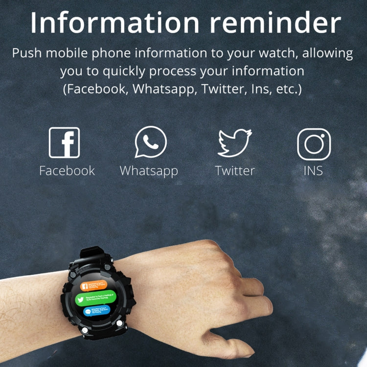 Lokmat ATTACK 1.28 inch TFT LCD Screen Smart Watch, Support Sleep Monitor / Heart Rate Monitor / Blood Pressure Monitor(Denim Blue) - free shipping - PMC Jewellery - Order now!