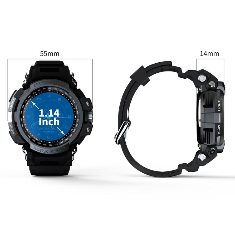 Lokmat MK28 1.4 inch FSTN Screen IP68 Waterproof Smart Watch, Support Information Reminder / Remote Camera / Sport Record(Black) - free shipping - PMC Jewellery - Order now!
