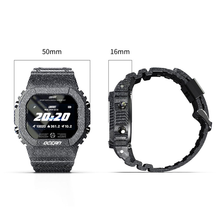 Lokmat OCEAN 1.14 inch TFT Touch Screen IP68 Water-resistant Smart Watch, Support Information Reminder / Sleep Monitor / Sport Record(Camouflage Green)