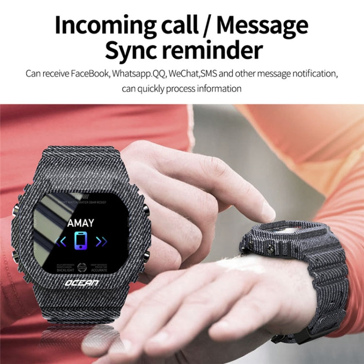 Lokmat OCEAN 1.14 inch TFT Touch Screen IP68 Water-resistant Smart Watch, Support Information Reminder / Sleep Monitor / Sport Record(Camouflage Green)