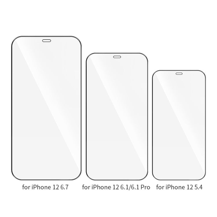 For iPhone 12 Pro Max hoco 0.33mm 2.5D Shatterproof Ultra-fine Edge Full-screen HD Tempered Film(Black) - iPhone 12 Pro Max Tempered Glass by hoco | Online Shopping South Africa | PMC Jewellery | Buy Now Pay Later Mobicred