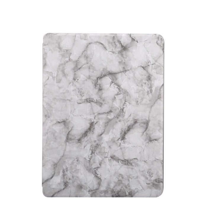 For iPad 10.2 inch Marble Texture Pattern Horizontal Flip Leather Case, with Three-folding Holder & Pen Slot & Sleep / Wake-up Function(Black Grey)