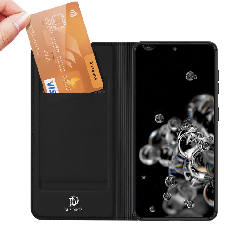 For Samsung Galaxy S21 5G DUX DUCIS Skin Pro Series Horizontal Flip PU + TPU Leather Case with Holder & Card Slots(Black)