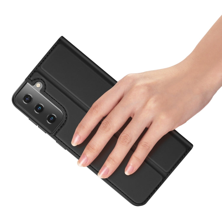For Samsung Galaxy S21 5G DUX DUCIS Skin Pro Series Horizontal Flip PU + TPU Leather Case with Holder & Card Slots(Black)