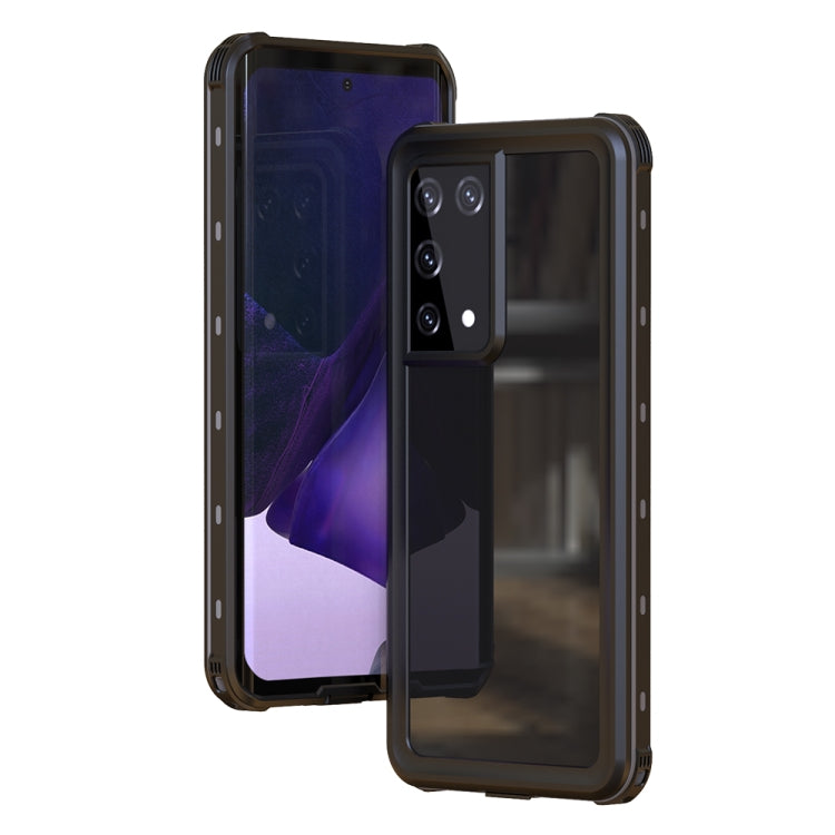 For Samsung Galaxy S21 Ultra 5G RedPepper Transparent Dot Shockproof Waterproof PC + TPU Protective Case(Black) - free shipping - PMC Jewellery - Order now!