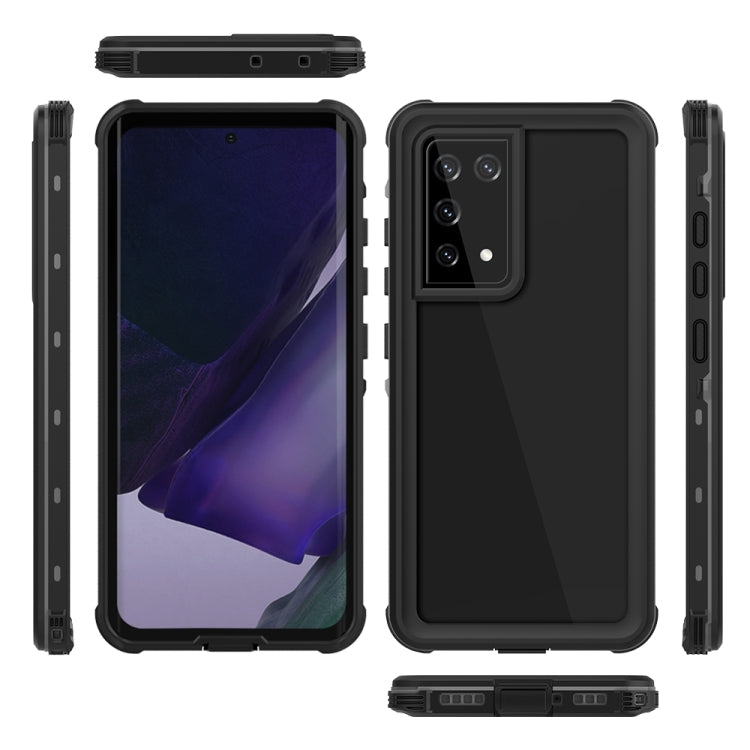 For Samsung Galaxy S21 Ultra 5G RedPepper Transparent Dot Shockproof Waterproof PC + TPU Protective Case(Black) - free shipping - PMC Jewellery - Order now!
