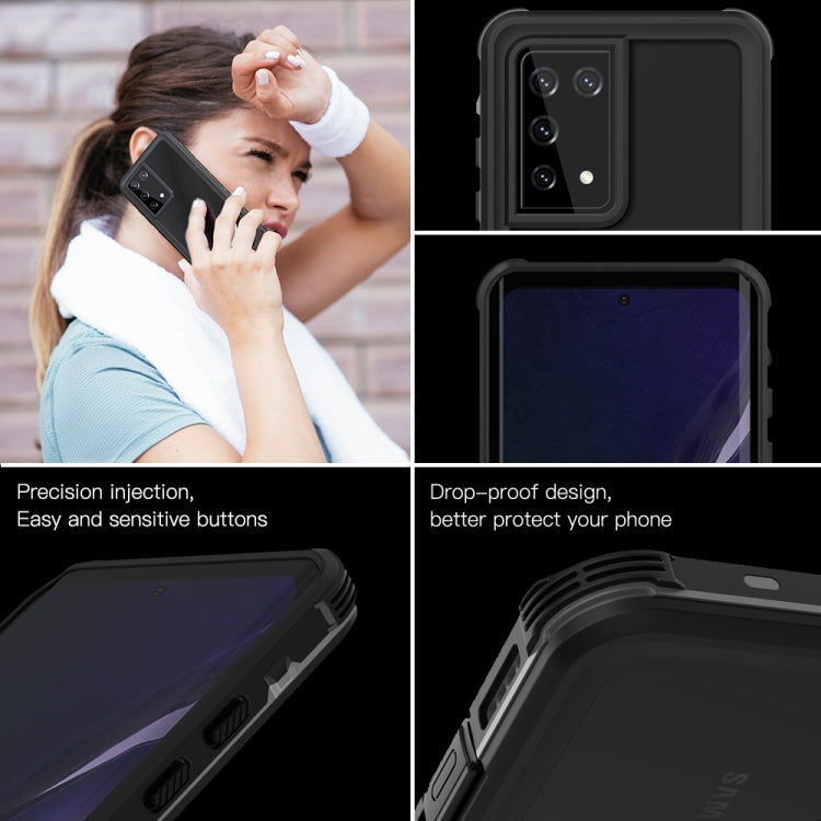 For Samsung Galaxy S21 Ultra 5G RedPepper Transparent Dot Shockproof Waterproof PC + TPU Protective Case(Black) - free shipping - PMC Jewellery - Order now!