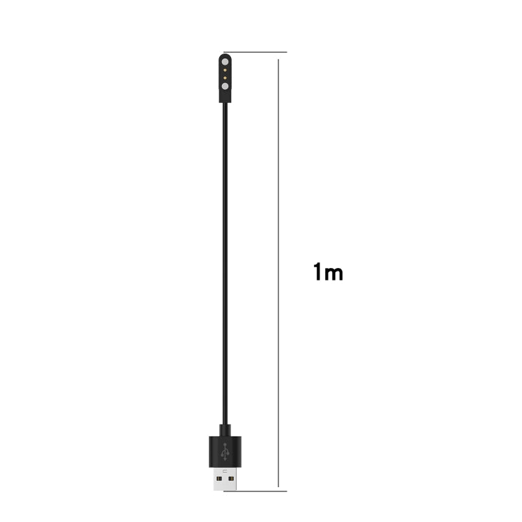 For Willful IP68 / SW021 / ID205U / ID205S USB Magnetic Charging Cable, Length: 1m(Black)
