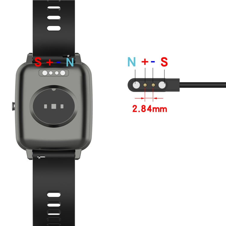 For Willful IP68 / SW021 / ID205U / ID205S USB Magnetic Charging Cable, Length: 1m(Black) - Charger by PMC Jewellery | Online Shopping South Africa | PMC Jewellery | Buy Now Pay Later Mobicred