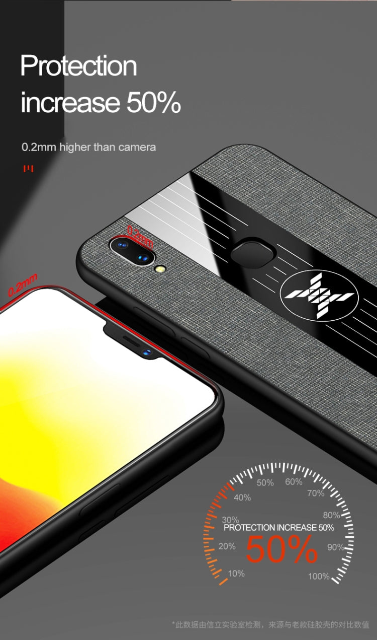 For Vivo X21 UD XINLI Stitching Cloth Texture Shockproof TPU Protective Case(Brown) - vivo Cases by XINLI | Online Shopping South Africa | PMC TechLife | Buy Now Pay Later Mobicred