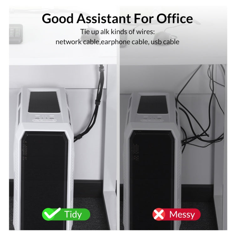 4 PCS TOPK Reusable & Dividable Nylon Tie-wraps Hook and Loop Fastener Cable Ties, Length:2m - free shipping - PMC TechLife - Order now!