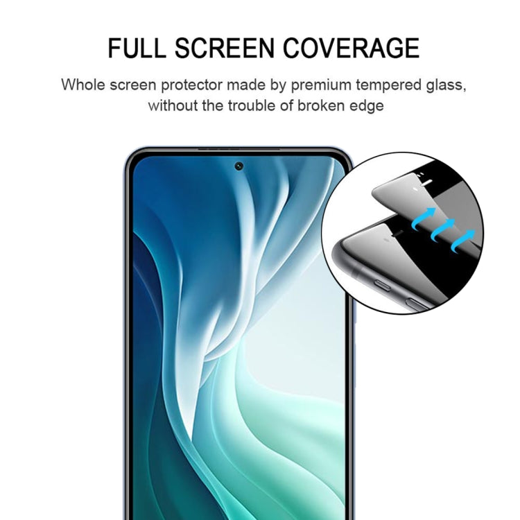 For Xiaomi Mi 11i 25 PCS Full Glue 9H HD 3D Curved Edge Tempered Glass Film(Black)