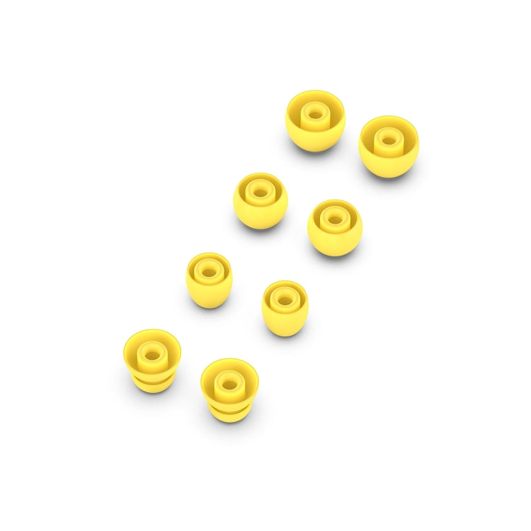 4 Pairs Wireless Earphone Replaceable Silicone Ear Cap Earplugs for Huawei FreeBuds 4i / FreeLace Pro / Active Noise Canceling Earphones 3(Yellow)