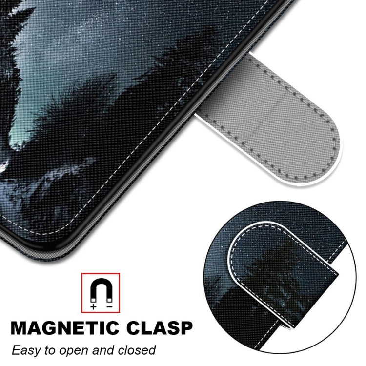 For Xiaomi Redmi Note 10 5G Coloured Drawing Cross Texture Horizontal Flip PU Leather Case with Holder & Card Slots & Wallet & Lanyard(Mountain Road Starry Sky)