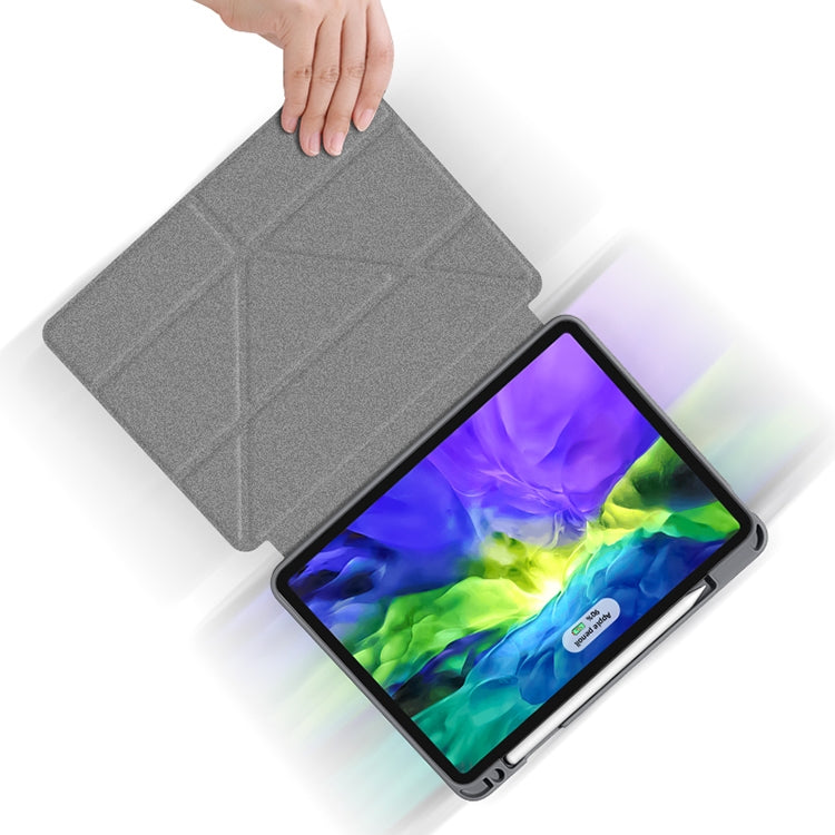 For iPad Pro 12.9 2022 / 2021 / 2020 Mutural Multi-fold Smart Leather Tablet Case(Black) - free shipping - PMC Jewellery - Order now!