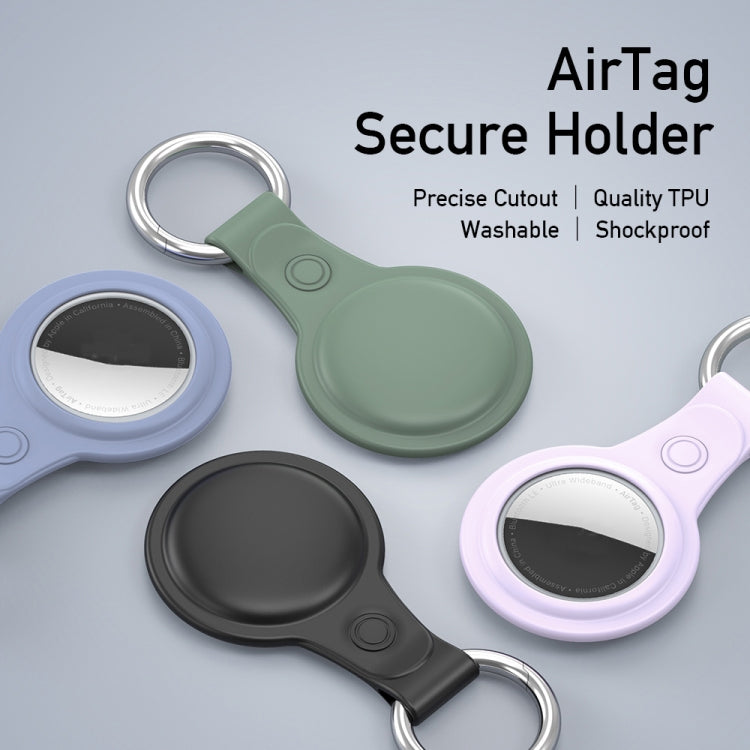 DUX DUCIS 4 PCS / Sets Frosted TPU Protective Case with Key Ring for AirTag