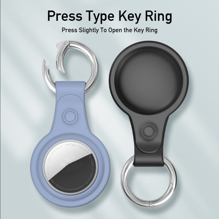 DUX DUCIS 4 PCS / Sets Frosted TPU Protective Case with Key Ring for AirTag