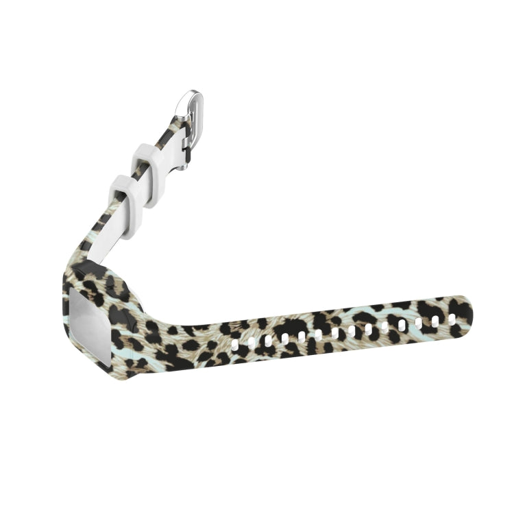 Compatible with Garmin Vivofit JR3 Silicone Printing Watch Band(Leopard) - Watch Bands by PMC Jewellery | Online Shopping South Africa | PMC Jewellery | Buy Now Pay Later Mobicred