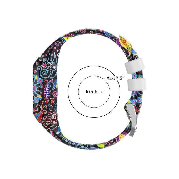 Compatible with Garmin Vivofit JR3 Silicone Printing Watch Band(Camouflage Blue) - Watch Bands by PMC Jewellery | Online Shopping South Africa | PMC Jewellery | Buy Now Pay Later Mobicred
