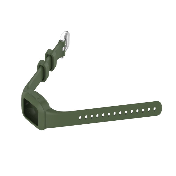 Compatible with Garmin Vivofit JR3 Silicone Pure Color Watch Band(Dark Green) - Watch Bands by PMC TechLife | Online Shopping South Africa | PMC TechLife | Buy Now Pay Later Mobicred