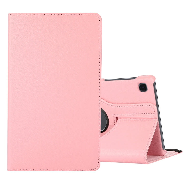 For Samsung Galaxy A7 Lite T220 360 Degree Rotation Litchi Texture Flip Leather Case with Holder(Pink) - free shipping - PMC Jewellery - Order now!