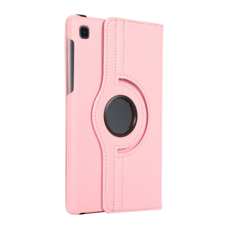 For Samsung Galaxy A7 Lite T220 360 Degree Rotation Litchi Texture Flip Leather Case with Holder(Pink) - free shipping - PMC Jewellery - Order now!